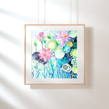 Impressão de Arte Arquivada de Águas Mágicas 1:1