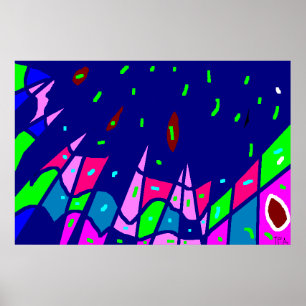 Impressão de Arte Azul