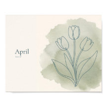 Impressão de Arte Botânica de Tulipa | Flor de Abr