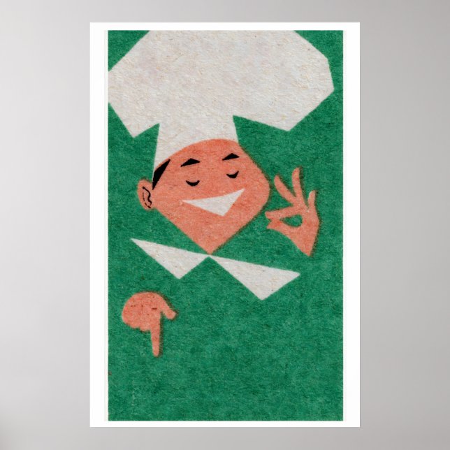 Impressão de Arte Caixa de Fósforos Chef Sorrident (Frente)