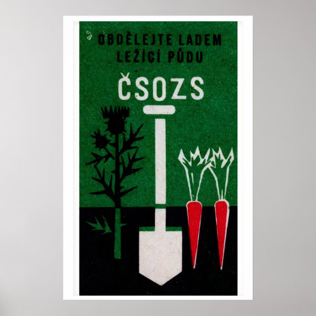 Impressão de Arte Caixa de Fósforos Pá de Jardinag (Frente)