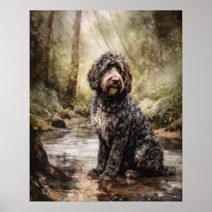 Impressão de arte canina espanhola
