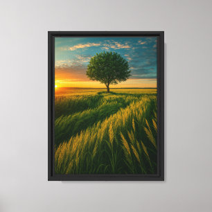 Impressão de Arte com Canvas Enquadrada por Árvore