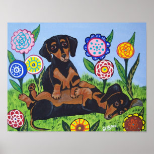 Impressão de Arte com Dachshances Reproduzíveis