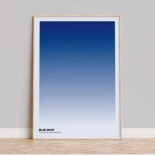 Impressão de Arte com Gradiente da Hora Azul: Post