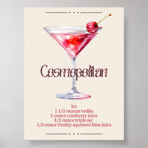 Impressão de Arte Cosmopolita Poster de coquetel