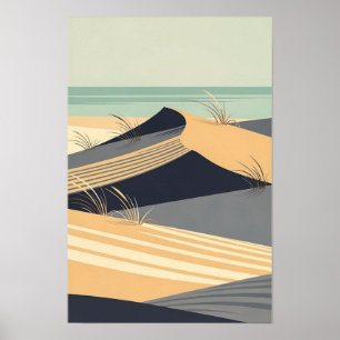 Impressão de Arte Costeira e Oceânica das Dunas Ve
