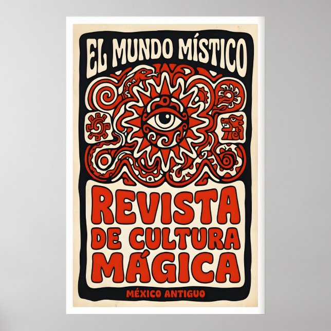 Impressão de Arte da Cultura Mística, Tipografia E (Frente)