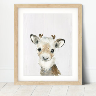 Impressão de Arte da Floresta de Rena para Berçári