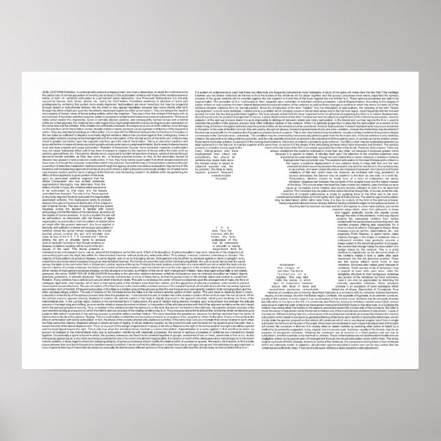 Impressão de Arte da Vertebra Lombar Chiropracátic (Frente)