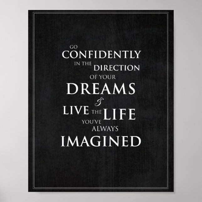 Impressão de arte de 8"x10", citação inspiracional (Frente)