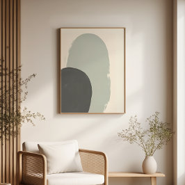 Impressão de Arte de Abstrato Japandi