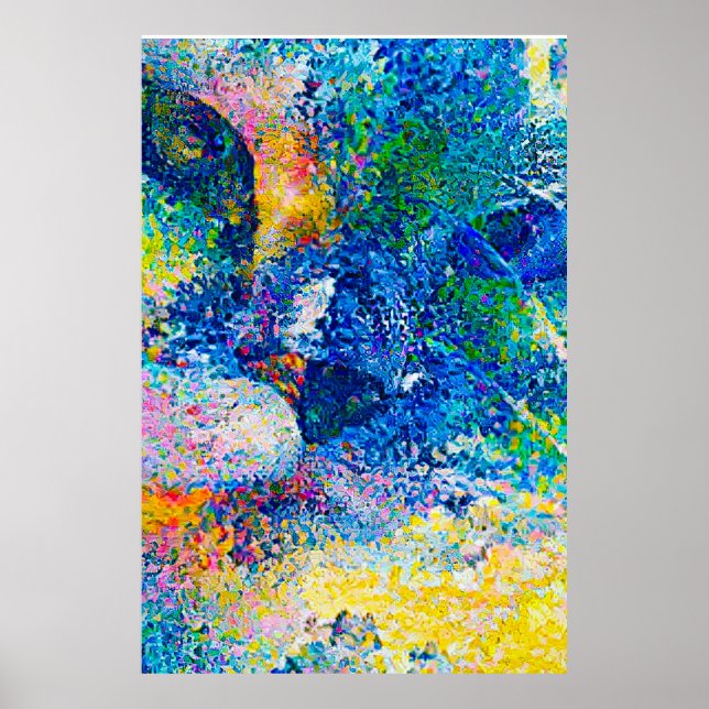 Impressão de arte de Abstrato vibrante (Frente)