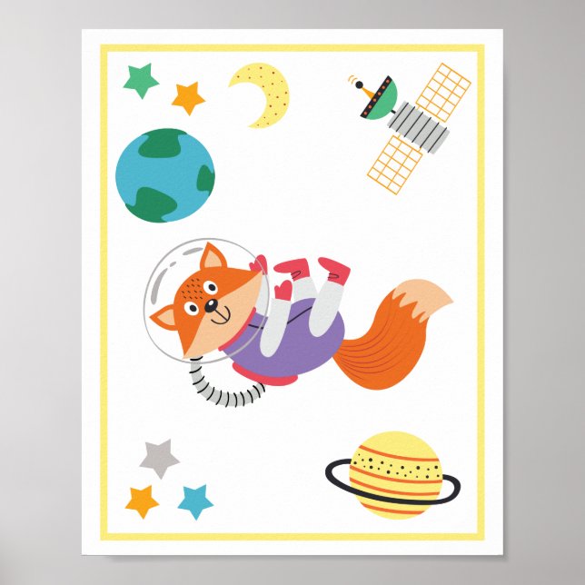 Impressão de Arte de Animais Espaciais Coala (Frente)