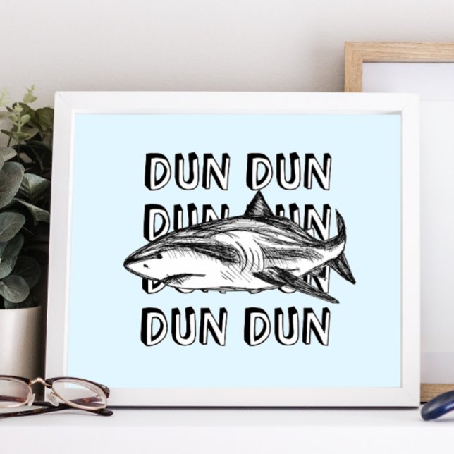 Impressão de Arte de Ataque a Tubarão Branco, Exce (Criador carregado)