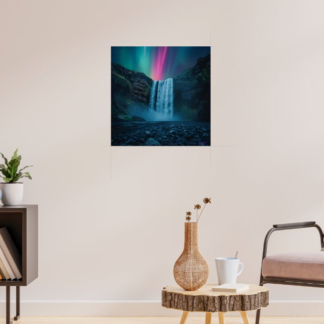 Impressão de Arte de Aurora em Cascata - Visão maj (Sala de Estar 3)
