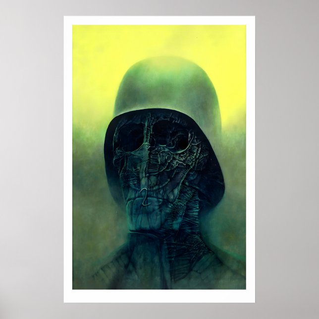 Impressão de Arte de Beksiński Horror Gótico Surre (Frente)