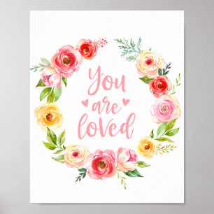 Impressão de Arte de Berçário Floral em Aquarela V