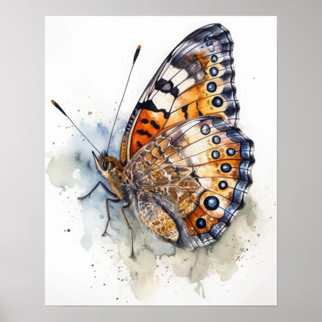 Impressão de Arte de Borboleta Crescente Pérola (Frente)