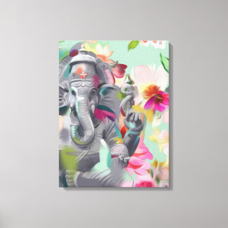 Impressão de Arte de Buda Ganesha na Canvas