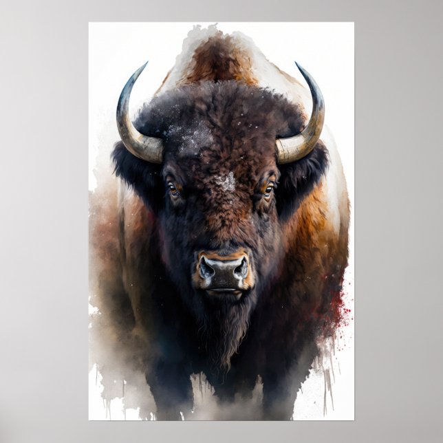Impressão de Arte de Buffalo Ocidental (Frente)