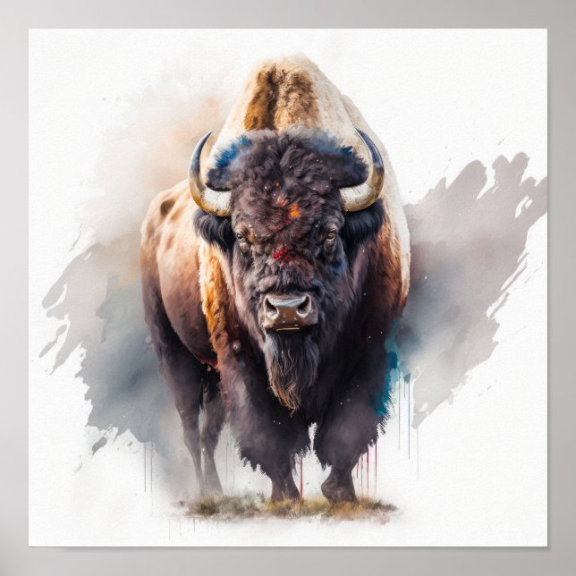 Impressão de Arte de Buffalo Ocidental (Frente)