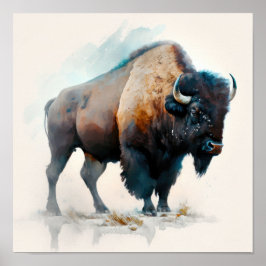 Impressão de Arte de Buffalo Ocidental