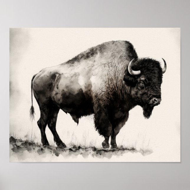 Impressão de Arte de Buffalo Ocidental (Frente)