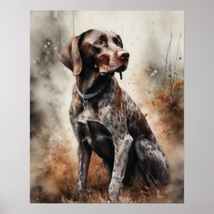 Impressão de Arte de Cachorro Baixo Alemã