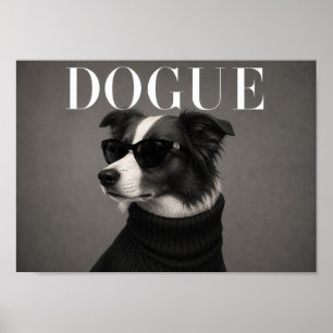 Impressão de Arte de Cachorro Chic Border Collie F