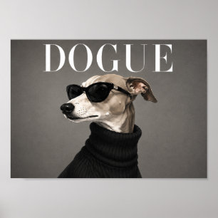 Impressão de Arte de Cachorro Chic Galgo Italiano