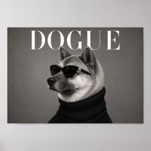 Impressão de Arte de Cachorro da Moda Akita