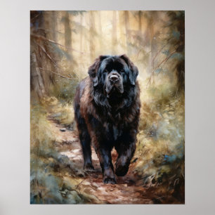 Impressão de Arte de Cachorro na Terra Nova