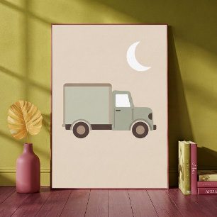 Impressão de arte de caminhão de entrega lua neutr