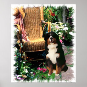 Impressão de Arte de Cão da Montanha Bernese