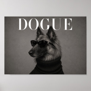 Impressão de Arte de Cão Fashion Chic Tervuren Bel
