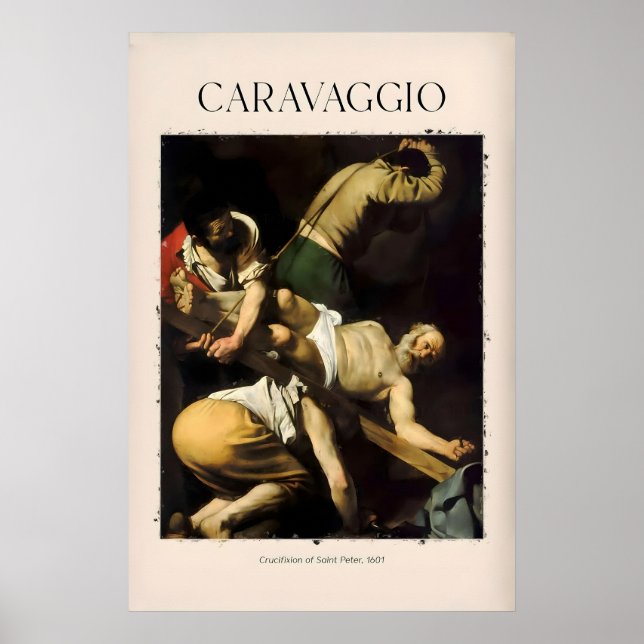 Impressão de Arte de Caravaggio - Crucificação de  (Frente)