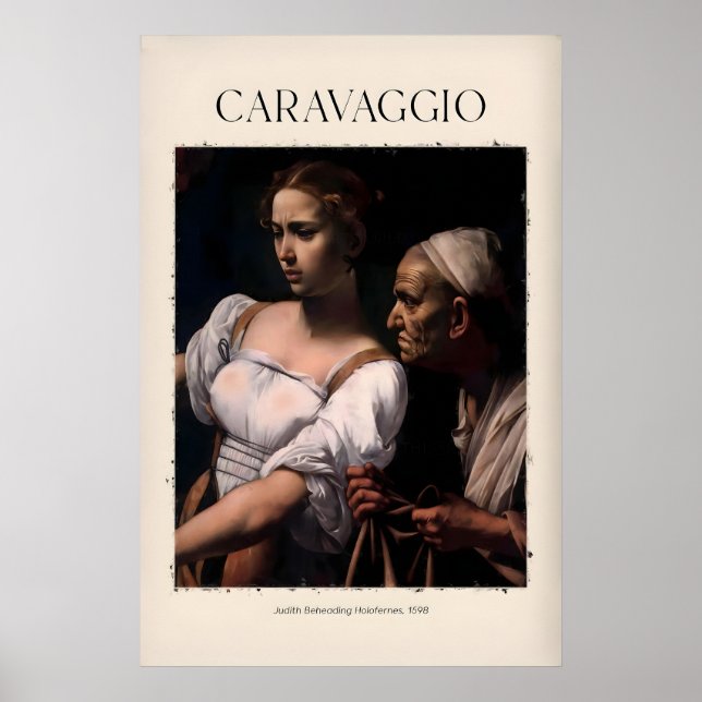Impressão de Arte de Caravaggio - Judite Decapitan (Frente)