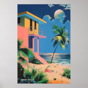 Impressão de Arte de Casa de Praia de Meados do Sé