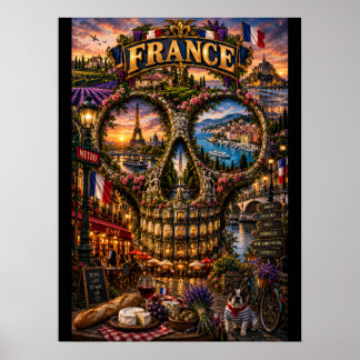 Impressão de Arte de Caveira da França | Estado de
