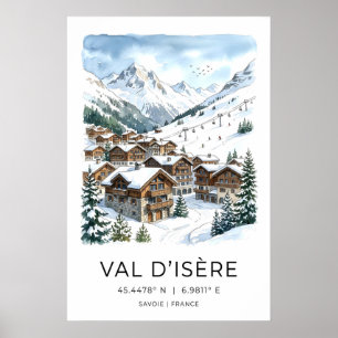 Impressão de Arte de Chalé de Inverno Vila Alpina 