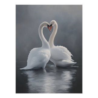 Impressão de Arte de Cisne Vintage