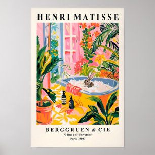 Impressão de Arte de Coelho na Banheira, Poster de
