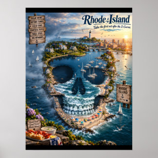 Impressão de Arte de Crânio de Rhode Island | Esta