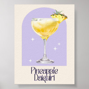 Impressão de Arte de Daiquiri Pineapple Bar Deco