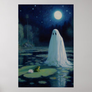 Impressão de Arte de Fantasma e Sapo Pântano Luz d