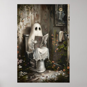 Impressão de Arte de Fantasma Lendo Jornal, Capric