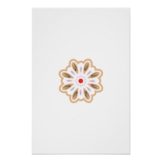 Impressão de Arte de Flor de Mandala | Decoração B (Frente)