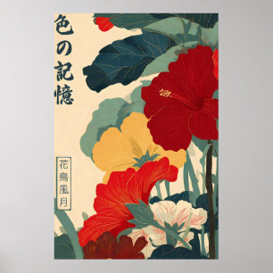 Impressão de Arte de Flor Japonesa - Ukiyo-e Flora