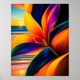 Impressão de Arte de Flores de Paraíso Tropicais